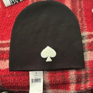 Black Beanie with White Spade Logo